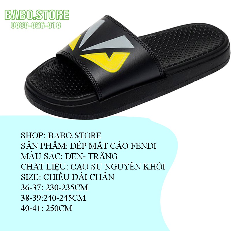 Dép quai ngang mắt cáo Fen DI, dép mắt cáo unisex thời trang kiểu dáng hàn quốc, đế cao đi êm chân Babo.store