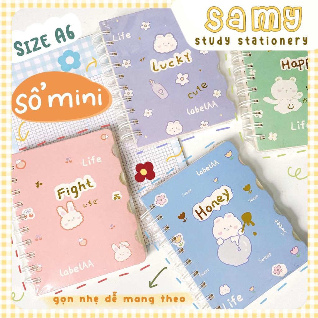 SỔ TAY MINI SIZE A6 NHỎ GỌN MANG THEO GHI CHÚ 124 TRANG - MixASale