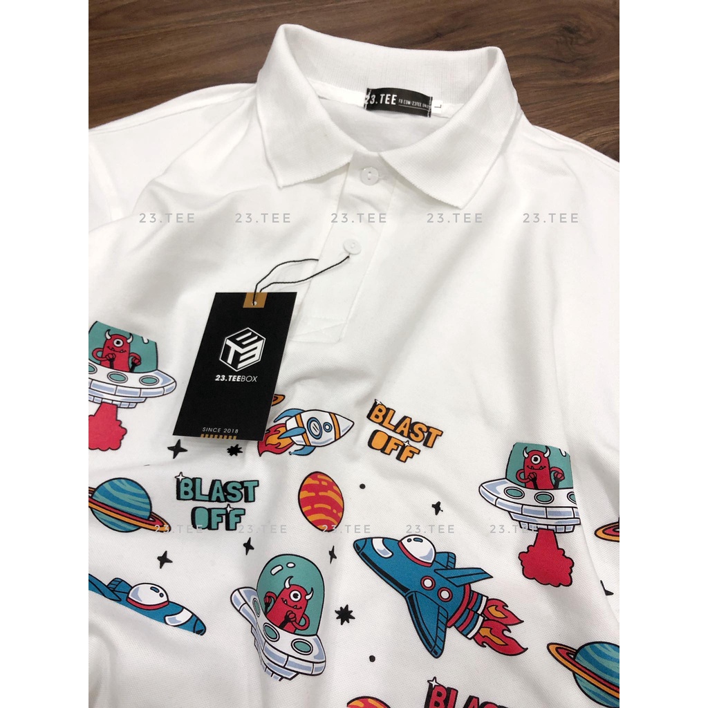 Áo polo Blast off pattern ngang ngực độc quyền 23tee