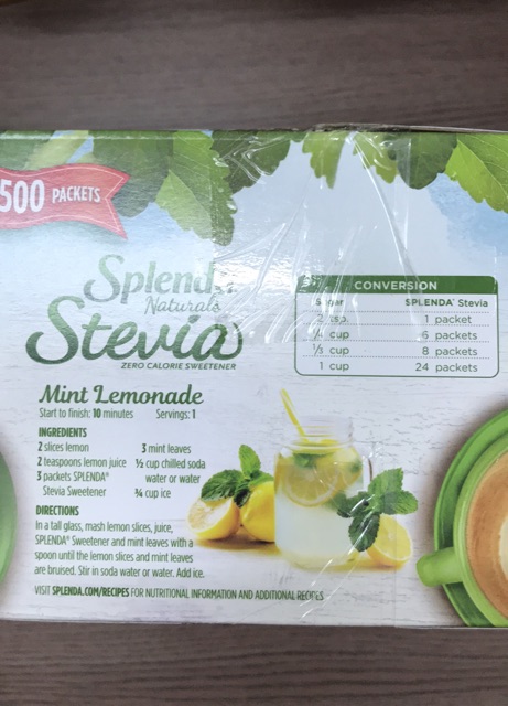 Đường Splenda Stevia Naturals phiên bản 2019 của Mỹ