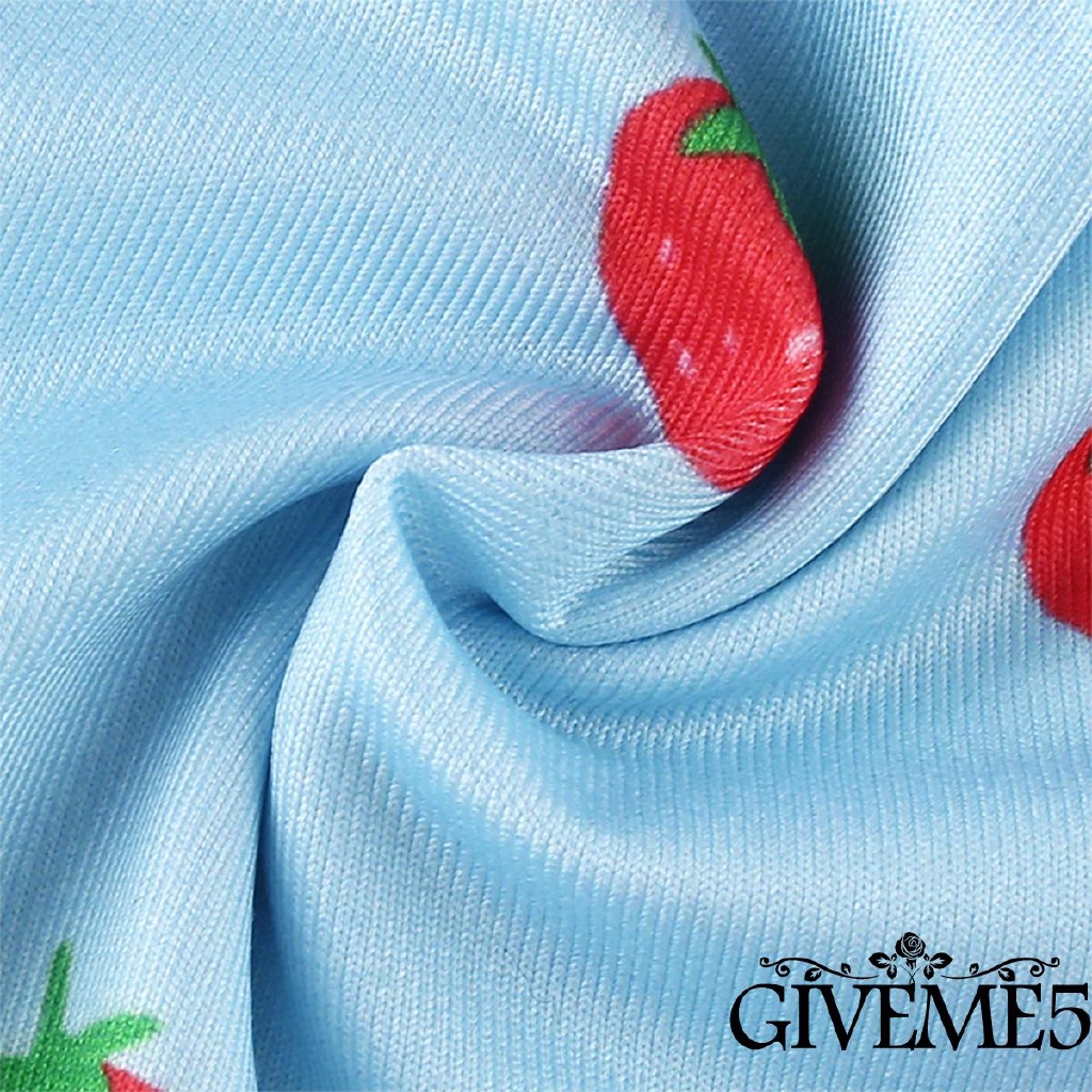 Áo Thun Lỗ Nữ In Hình Quả Dâu