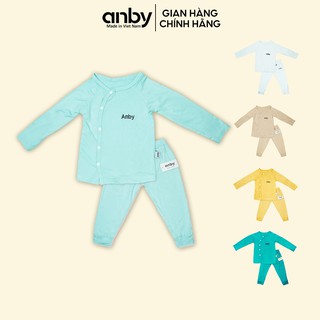 Quần áo trẻ em ANBY cho bé từ sơ sinh đến 4 tuổi dài tay thun lạnh màu trơn chất vải thoáng mát  AB02