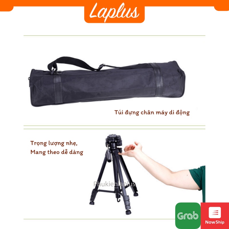 Chân máy ảnh, tripod Yunteng Model 668, khung nhôm cao cấp