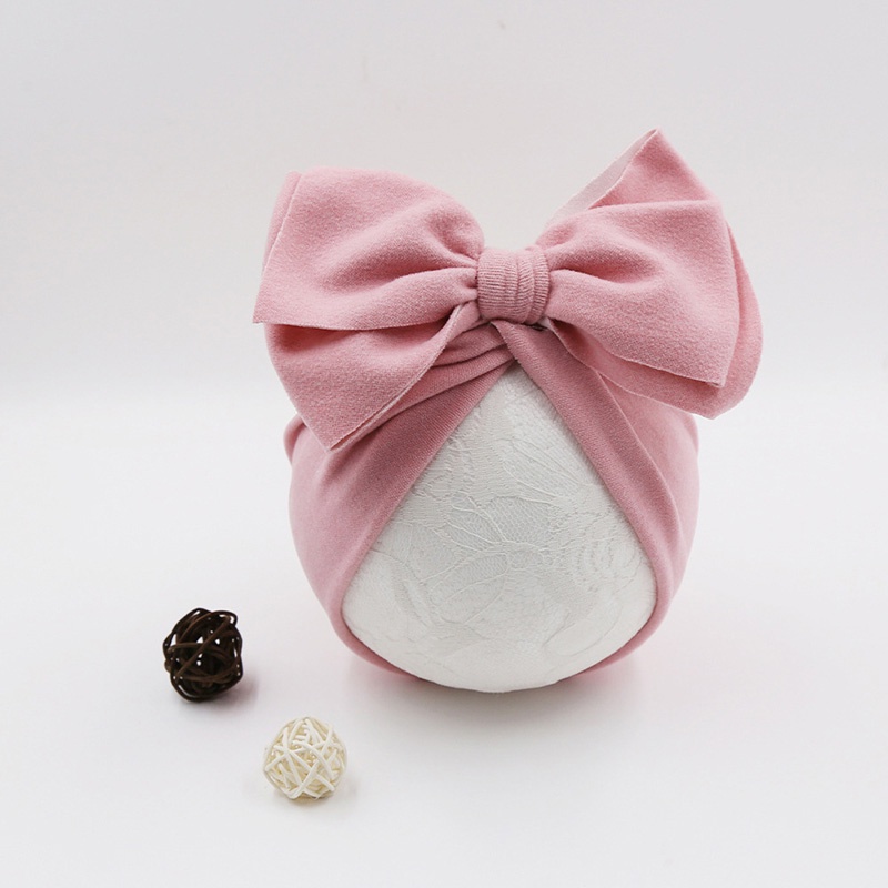 Mũ turban thắt nơ cho bé gái