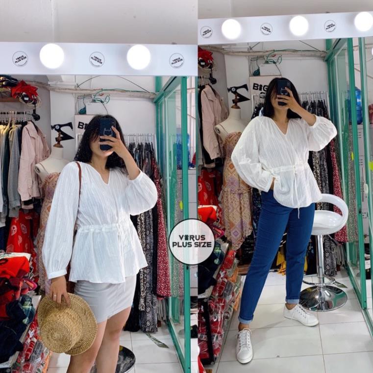 PLUSSIZE Áo Kiểu BIGSIZE BABYDOLL Trắng PRIMARK BIGSIZE