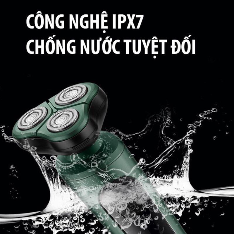 Máy cạo râu 9D Shaver đa năng 3 trong 1, cạo râu, tỉa lông mũi, cắt tóc, bảo hành 12 tháng