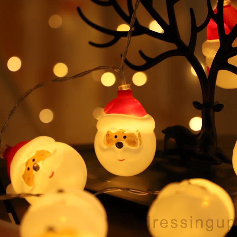Dây đèn LED thiết kế ông già Noel/người tuyết sáng tạo trang trí Giáng sinh