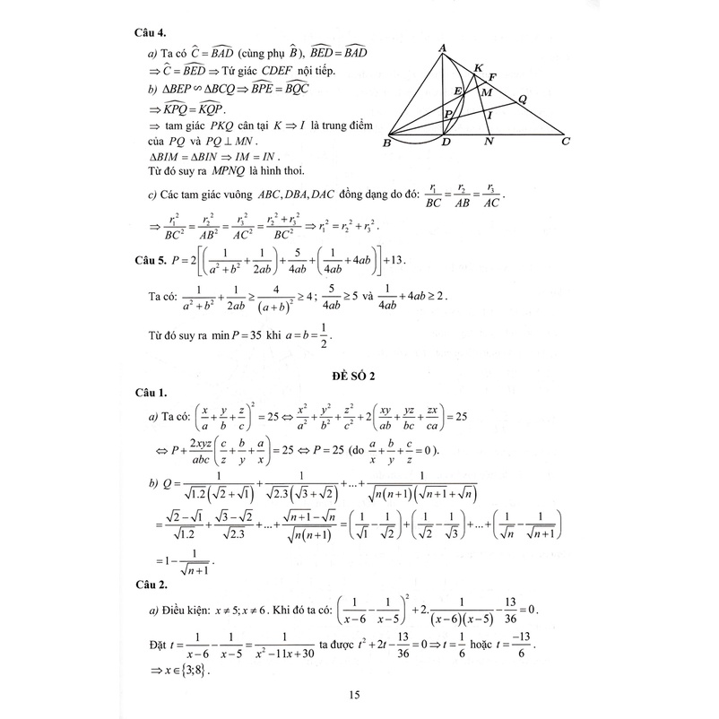 Sách Tham Khảo - Bộ Đề Ôn Luyện Thi Vào Lớp 10 THPT Chuyên Môn Toán - EDU