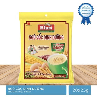 Bịch 20 Gói Ngũ Cốc Dinh Dưỡng B'Fast Thương Hiệu VinaCafé 25g/Gói