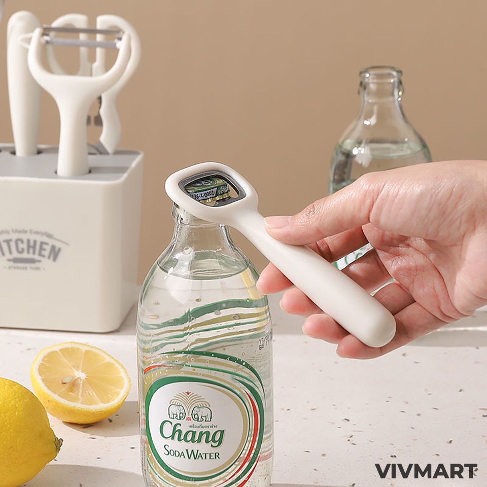 ✅ Bộ Dụng Cụ Nhà Bếp 5 Món Cao Cấp Có Hộp Đựng - Dao, Kéo, Khuấy Bột Đánh Trứng, Gọt Vỏ Củ Quả, Bật Nắp Chai