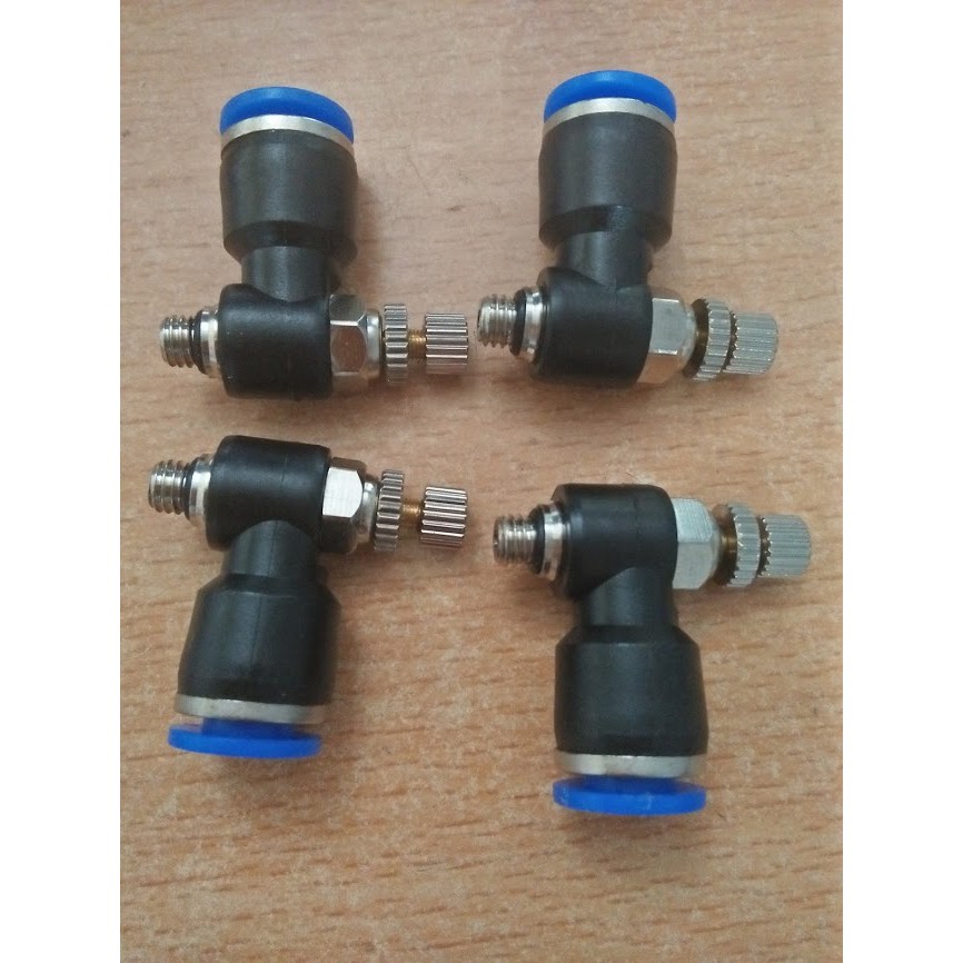 Van tiết lưu khí nén phi 6 ren 5mm
