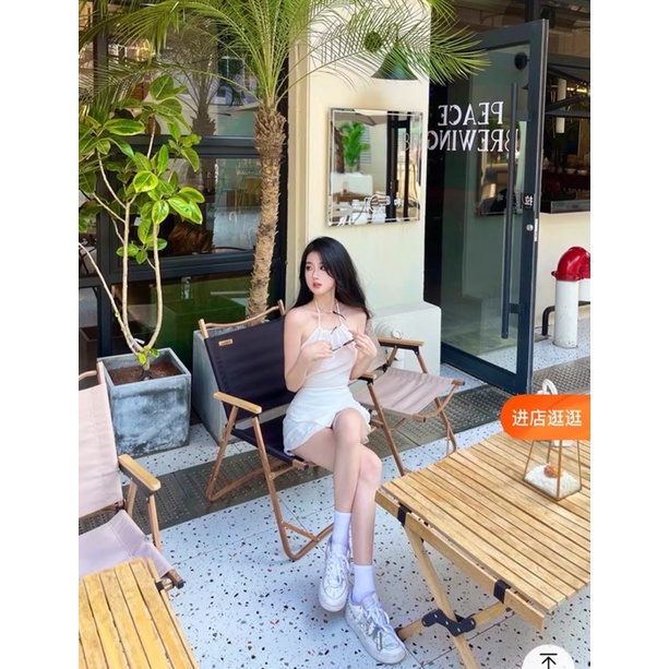 ĐẦM TRẮNG CỔ YẾM VẠT XÉO🤍