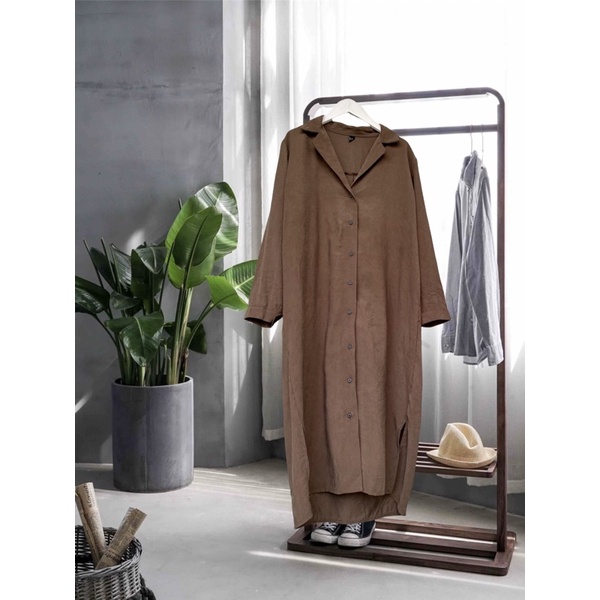 Váy siêu phẩm nâu đậm - Hàng secondhand Hàn