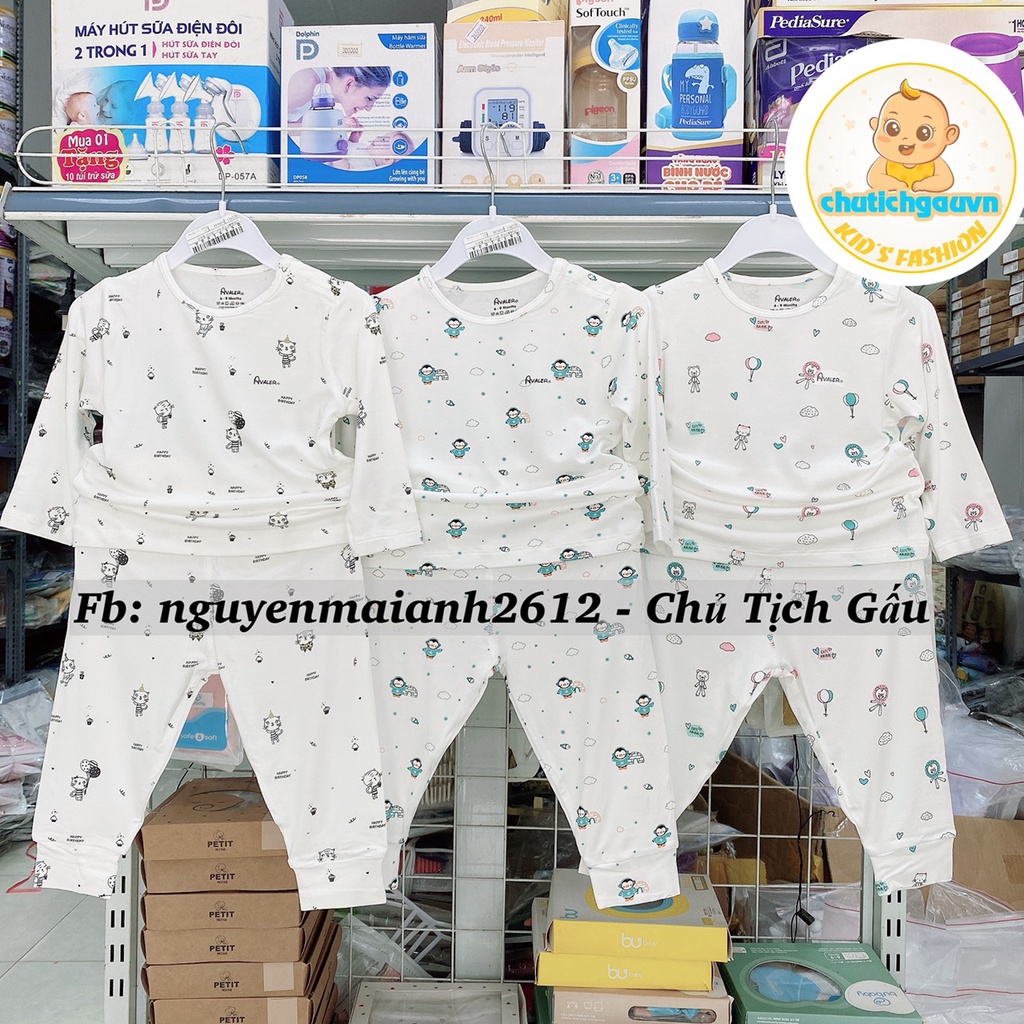 Bộ quần áo dài tay cài vai Avaler chính hãng