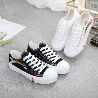 Giày Sneaker nữ cầu vồng cổ thấp