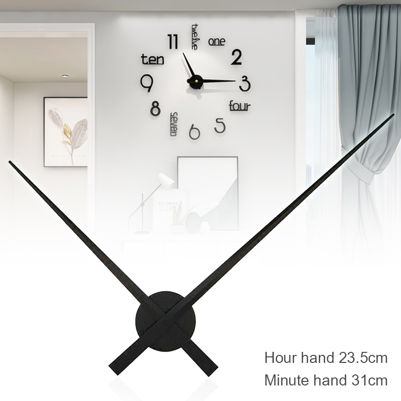 Bộ Kim Đồng Hồ Treo Tường Máy Thạch Anh Cỡ Lớn Không Ồn DIY ☆Wecynthia2