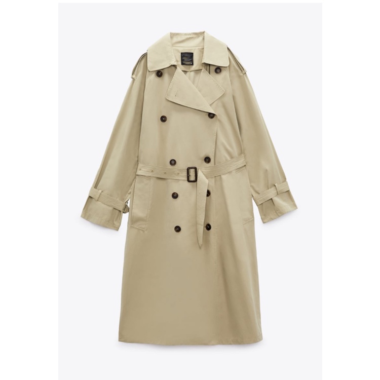 ÁO KHOÁC TRENCH COAT DÁNG DÀI NỮ KÈM THẮT LƯNG MÀU BE - 4369/245 4369/240
