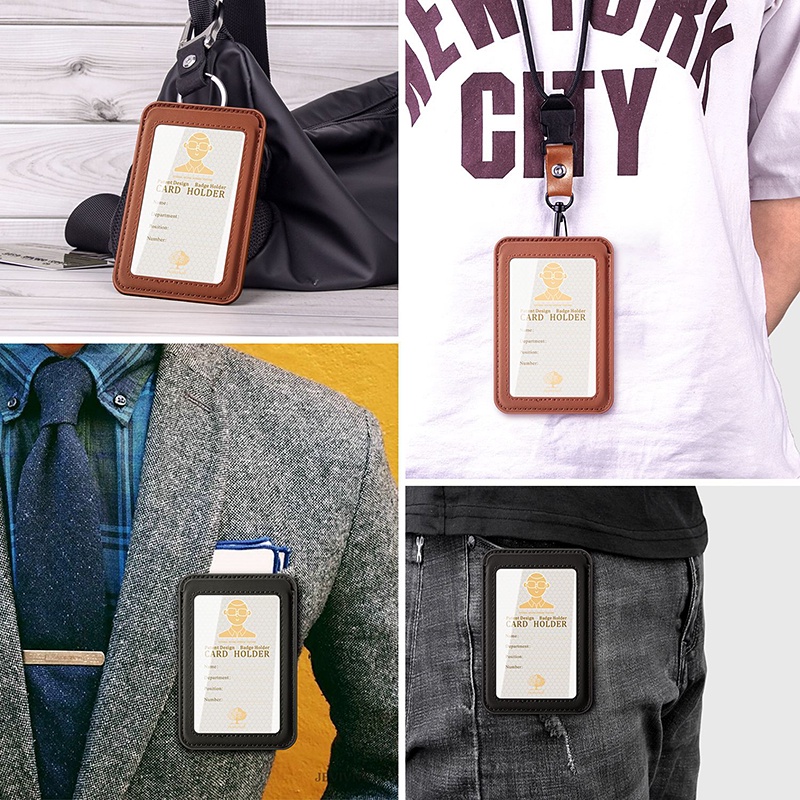 Bao Da Đựng Thẻ ID/Thẻ Tên Gắn Trên Ngực 2022 Có Kẹp Kim Loại Cho Văn Phòng Và Nhà Làm