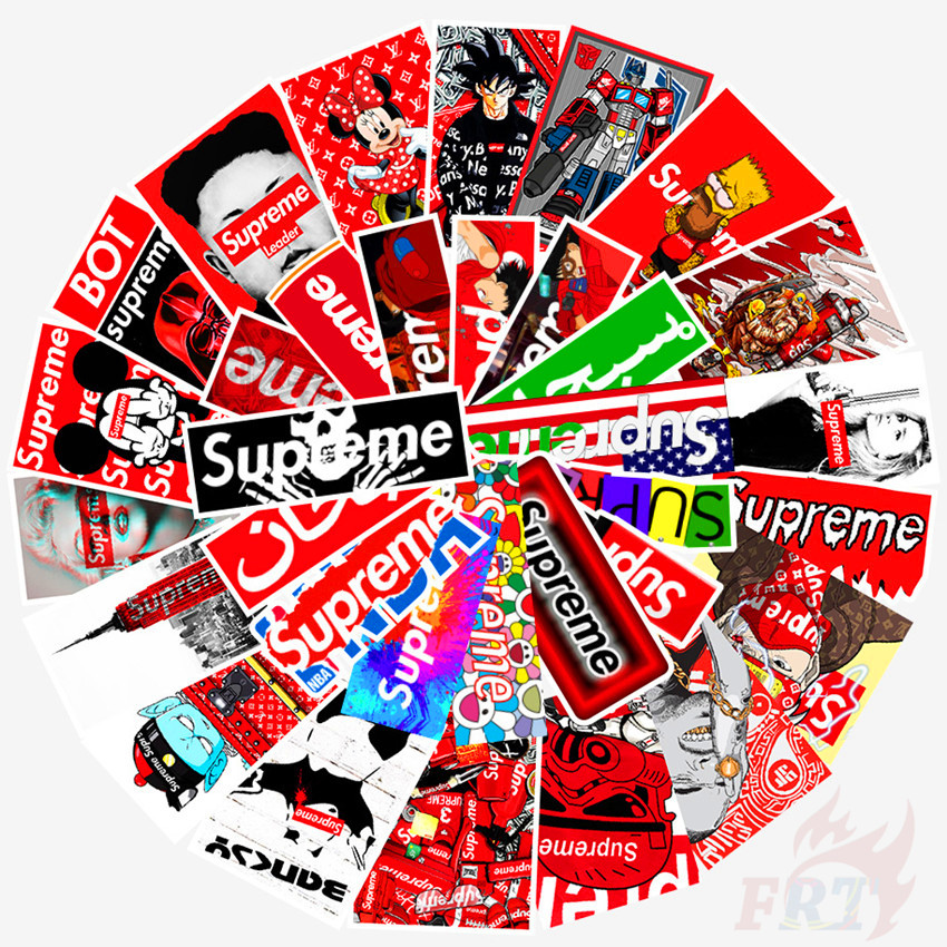 Bộ 100 Miếng Dán Chữ Supreme Chống Thấm Nước