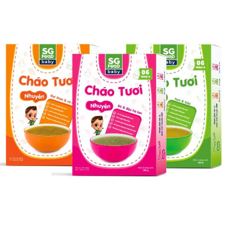 Cháo Nhuyễn Sài Gòn Food 150g (Thịt Thăn - Bò - Tôm)