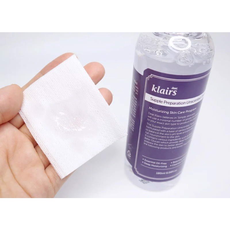 Toner Klairs Dưỡng Ẩm Không Mùi Supple Preparation Unscented Toner 180ml