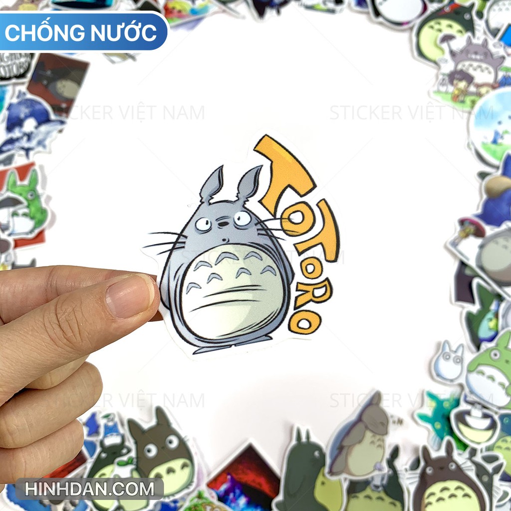 Sticker TOTORO chống Nước dán Va Li, Xe, Laptop, Nón Bảo Hiểm, Máy Tính, đàn guitar