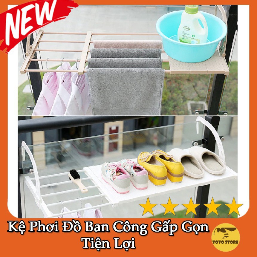 Kệ Phơi Đồ Ban Công Gấp Gọn Tiện Lợi