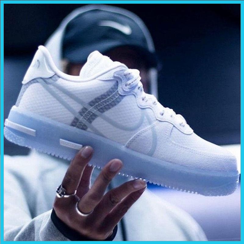 Giày 𝐍𝐈𝐊𝐄 𝐀𝐅𝟏 REACT White Ice Trắng ĐẾ ICE Phát Sáng - Giày Thể Thao Sneaker Nam Nữ 𝐍𝐈𝐊𝐄 𝐀𝐅1 Full Bill Box