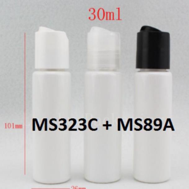 [10ml,20ml,30ml] Chai nhựa pet Trắng Sữa chiết mỹ phẩm , phụ kiện du lịch