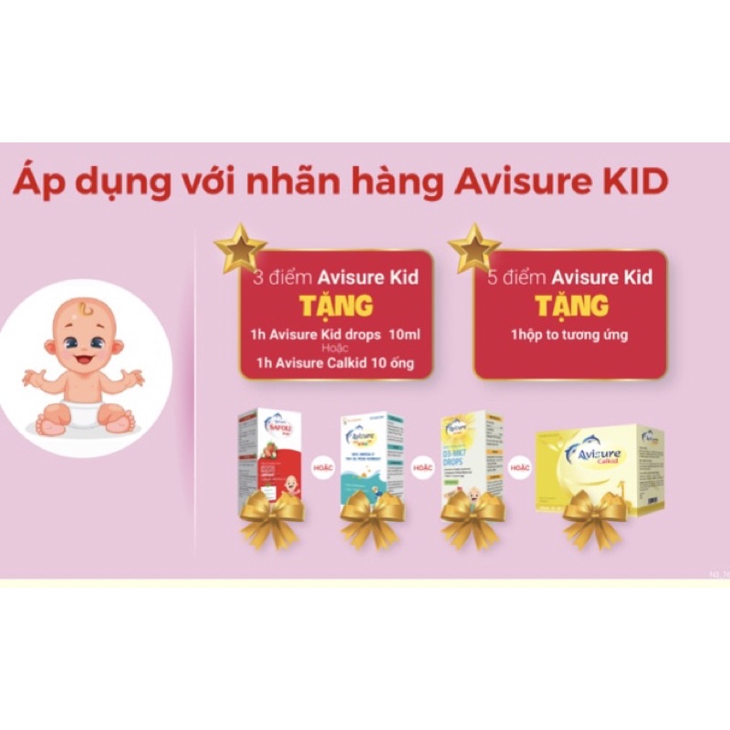 Bộ ba vi chất Avisure nhỏ giọt thiết yếu cho bé - Avisure DHA, sắt Safoli drop, vitamin D3-MK7 avisure0