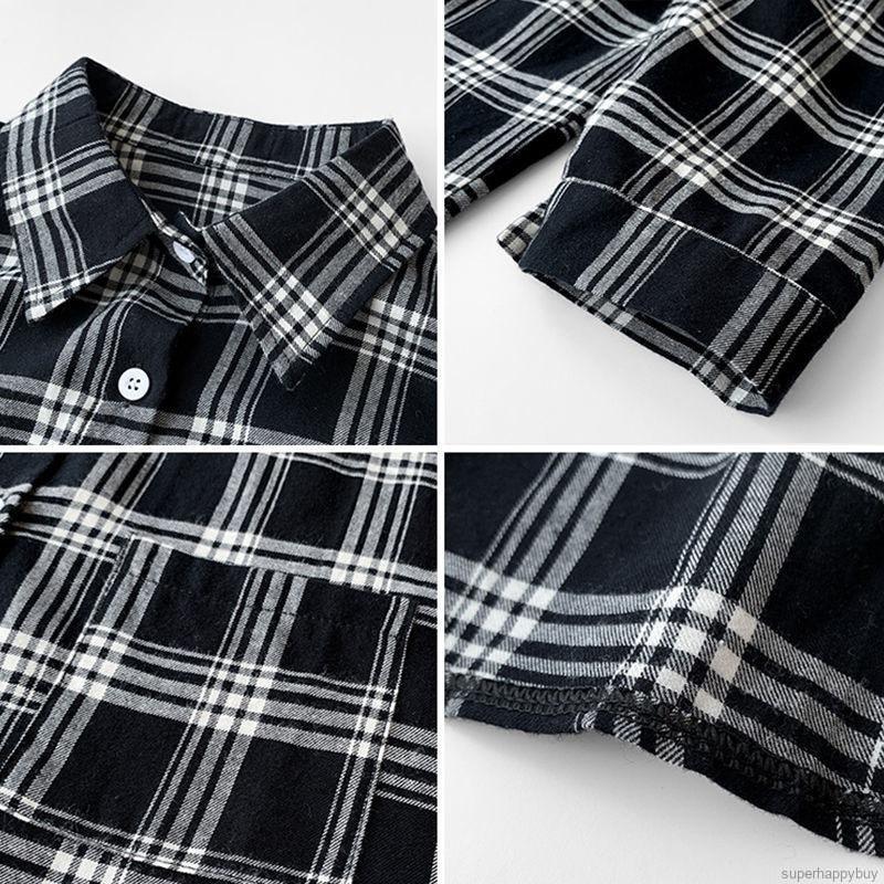 Áo Sơ Mi Caro Tay Dài Thời Trang Cho Nữ