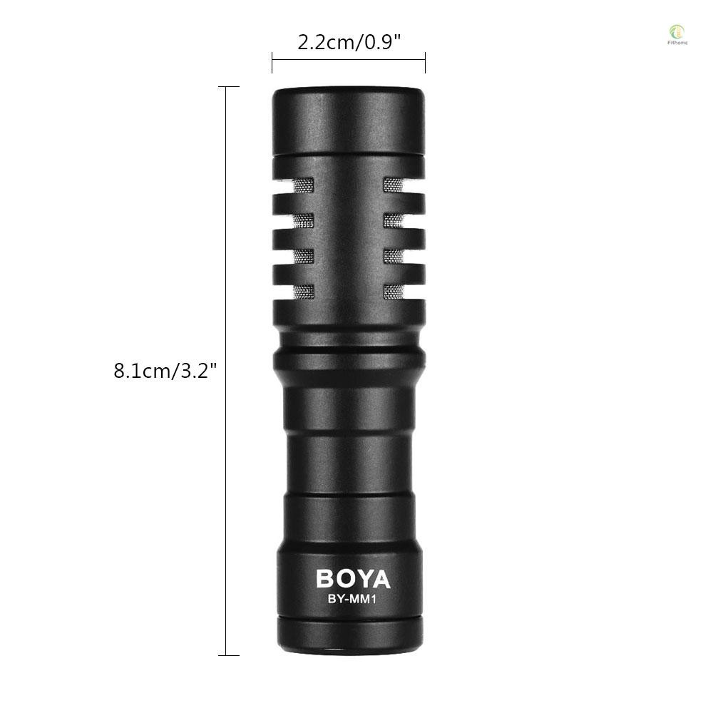 Micro Boya By-Mm1 Mini Có Jack Cắm 3.5mm Cho Điện Thoại Thông Minh