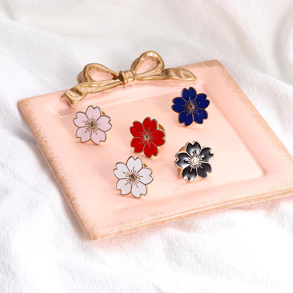 Bộ 5 Ghim Cài Áo Hình Hoa Anh Đào Xinh Xắn