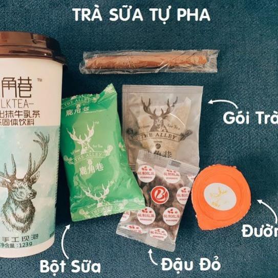 Giá rẻ - Trà sữa the alley tự pha, full topping 123g, ăn vặt Hà Nội CỰC NGON