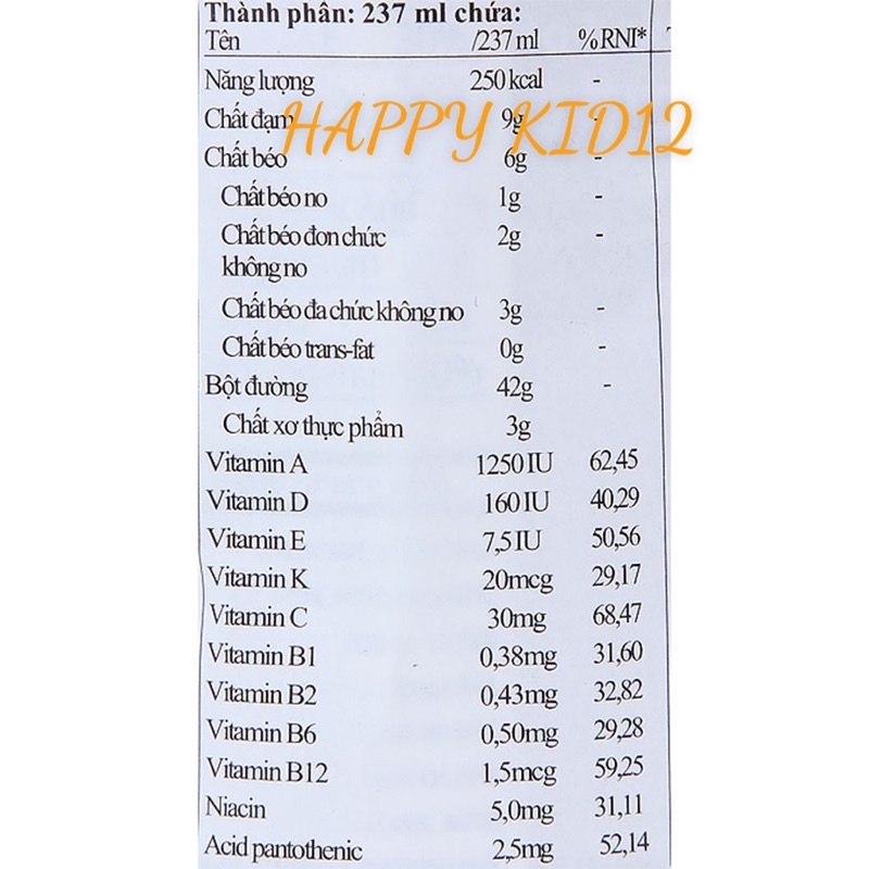 Ensure nước hương Vani 237ml/chai