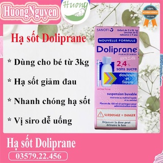 [HÀNG NỘI ĐỊA PHÁP] Siro hạ sốt Doliprane 100ml