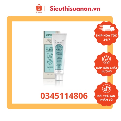 [Siêu Sale] Kem đánh răng thảo dược "Keo ong Siberi"  – 100ml – Date T11/2022 - Siberian Propolis Extra