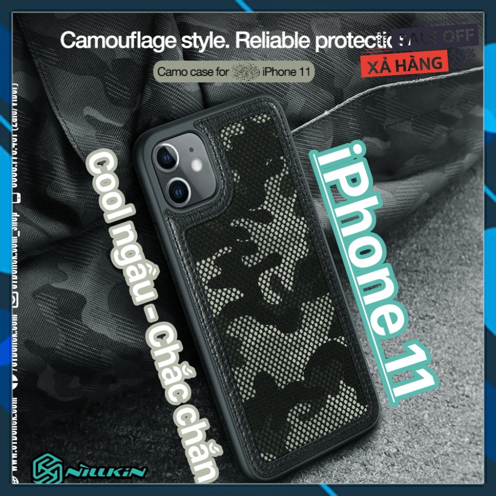 ỐP LƯNG IPHONE 11 NILLKIN CAMO CHÍNH HÃNG [new saleoff]