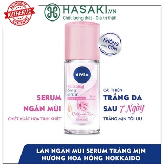 [Mã giảm giá tích lũy] Lăn Khử Mùi Nivea Hương Hoa Hồng Whitening Deep Serum Hokkaido Rose 40ml