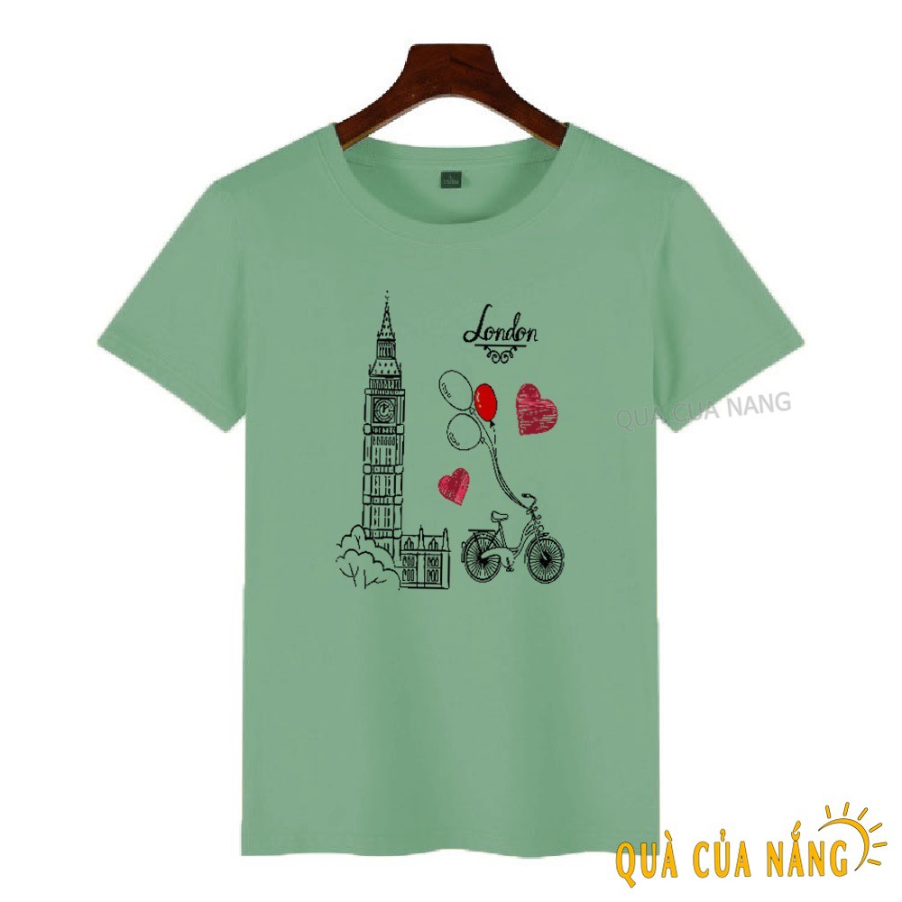 Áo Thun Nữ In Hình London Đồng Hồ Xe Đạp Dễ Thương AT-084 | BigBuy360 - bigbuy360.vn