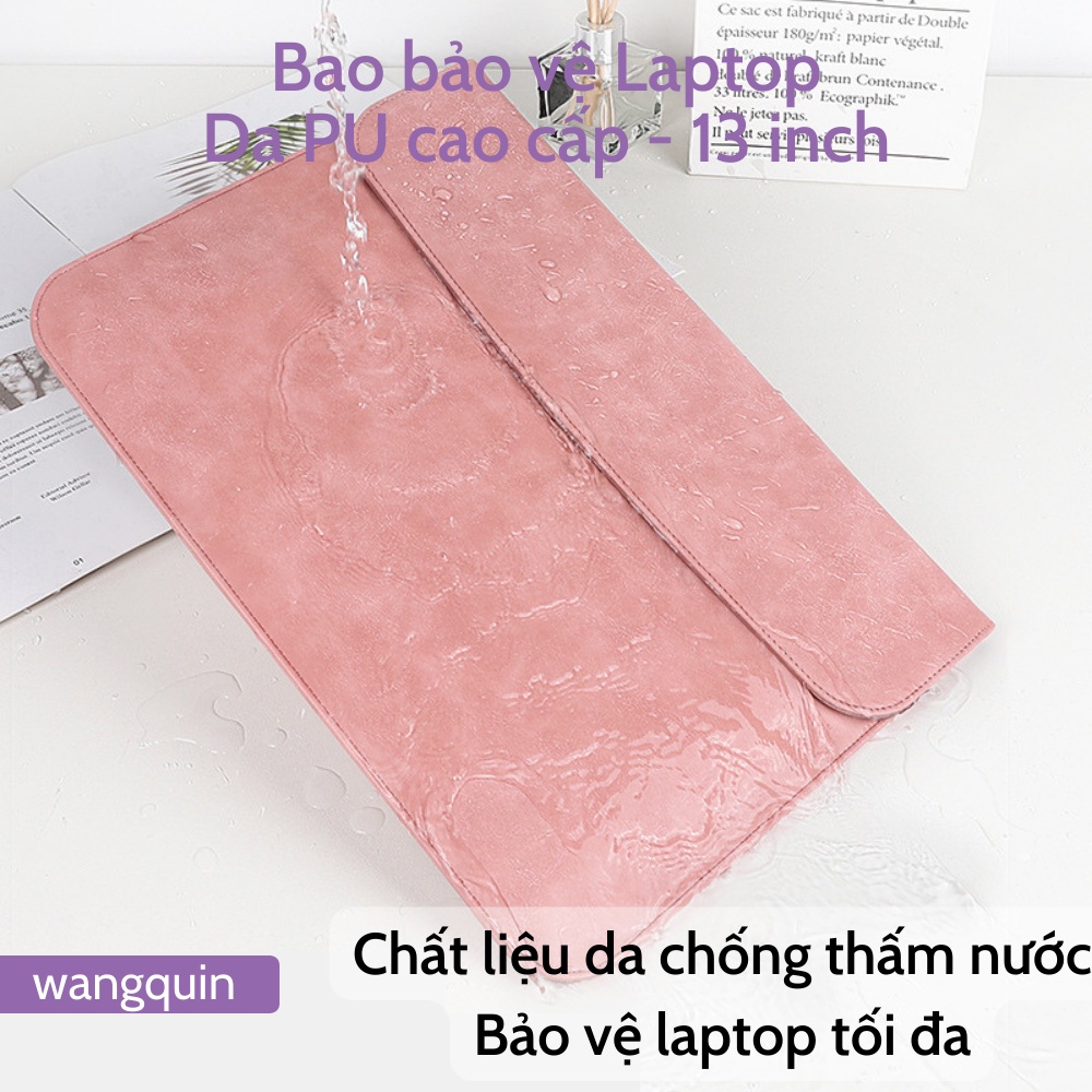 HCM -  Túi đựng bảo vệ cho Macbook Air Pro Asus Acer 11.6&quot; / 13.3&quot; / 14&quot; Da PU cao cấp nhiều màu Bao Laptop