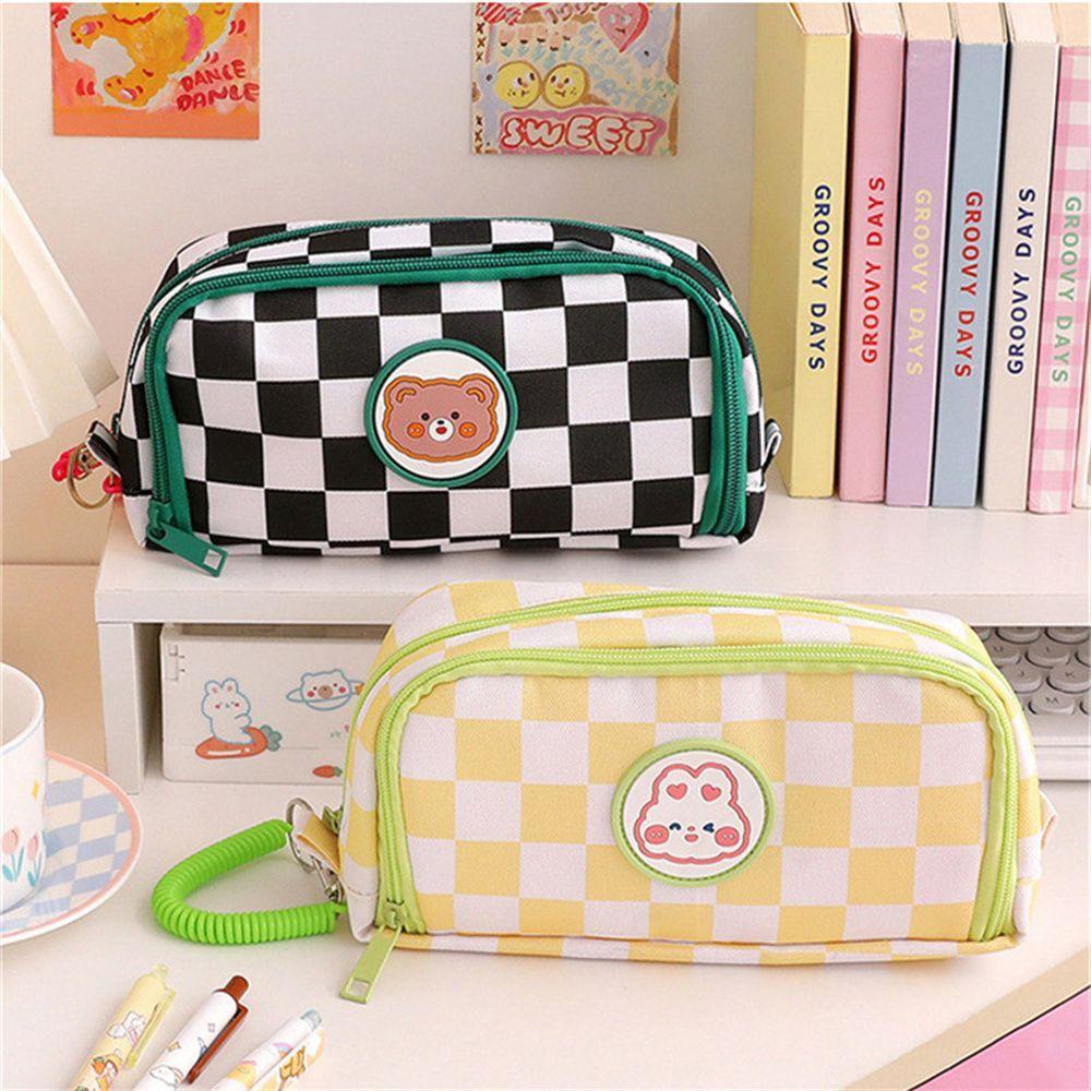 Bóp Viết Vải Canvas Cỡ Lớn In Họa Tiết Hoạt Hình Dễ Thương Cho Bạn Gái
