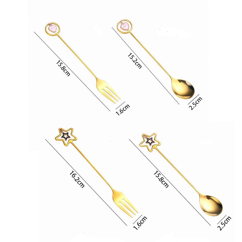 FOREVER Muỗng Cà Phê Kiêm Nĩa Kèm Mặt Dây Chuyền