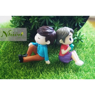[Hình thật] CẶP ĐÔI ĐỌC SÁCH - Phụ kiện Terrarium