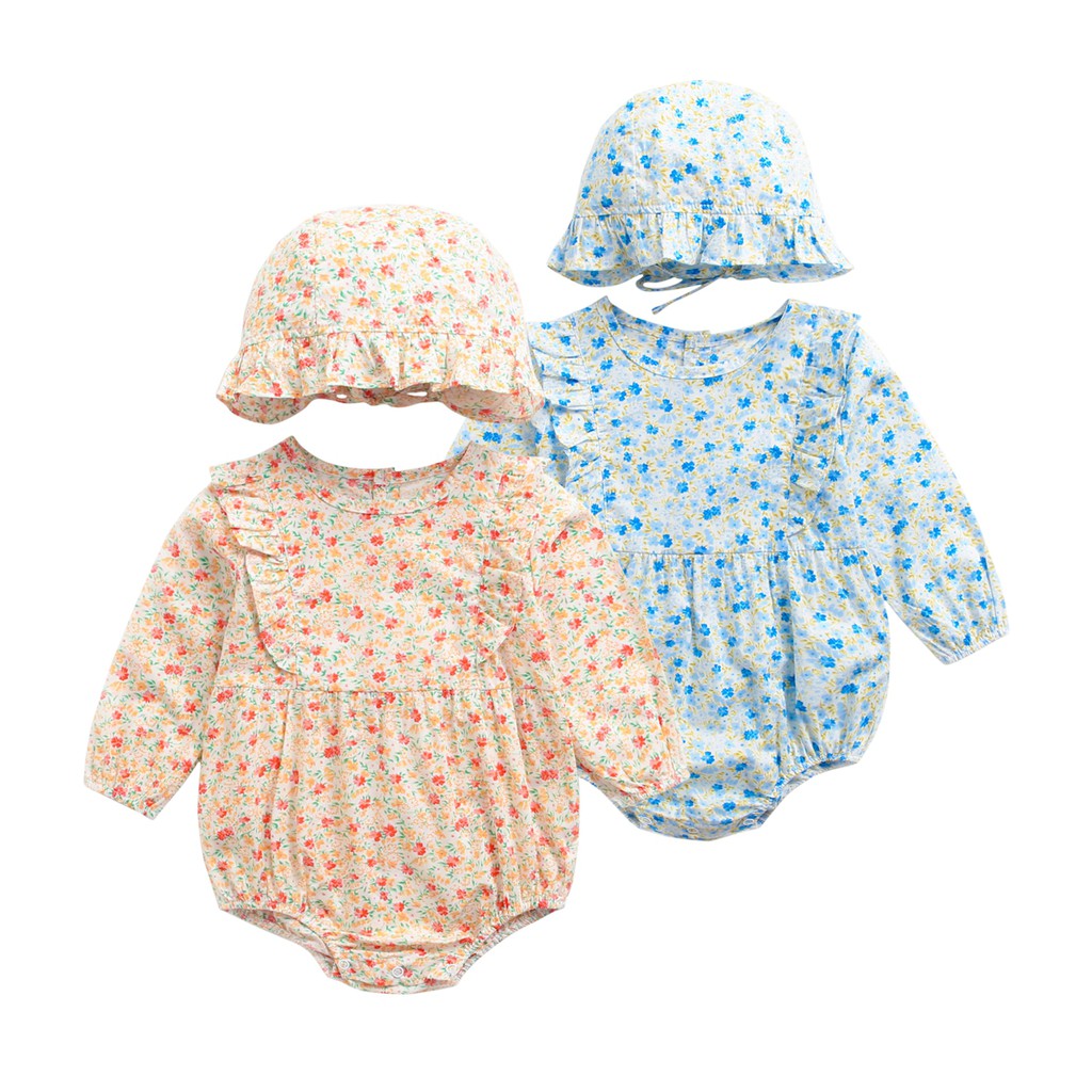 Áo Liền Quần Sanlutoz Cho Bé Sơ Sinh Họa Tiết Hoa Phong Cách Công Chúa