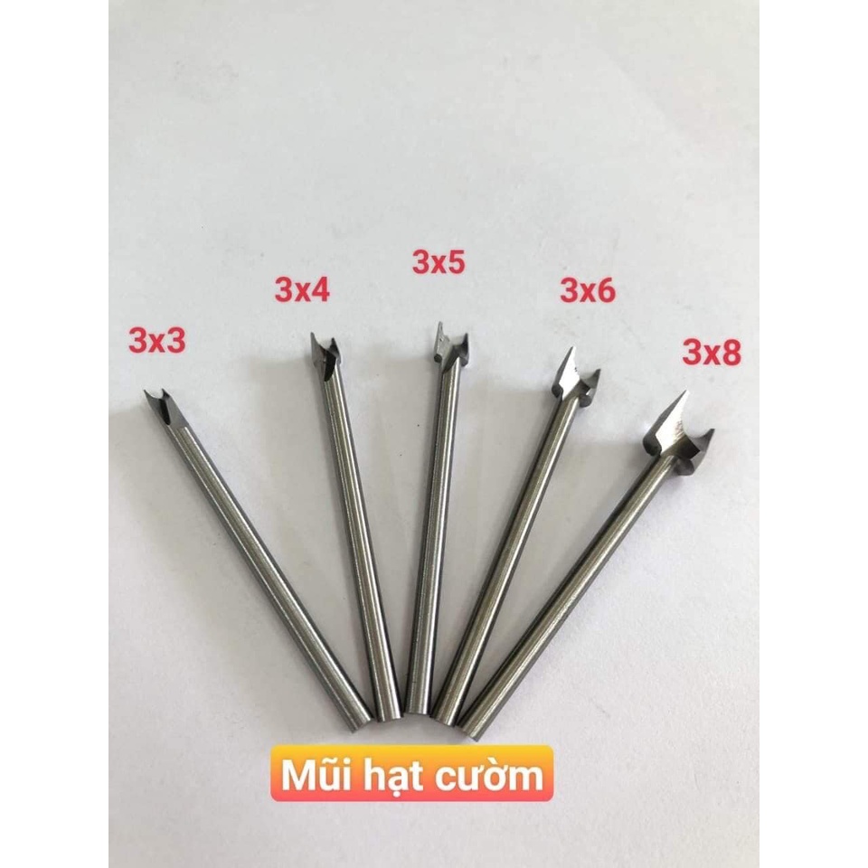 Mũi khoét lưng cóc cán 3mm khoét hạt cườm làm tóc phật, khoét gỗ, sáo diều, gốc cây...