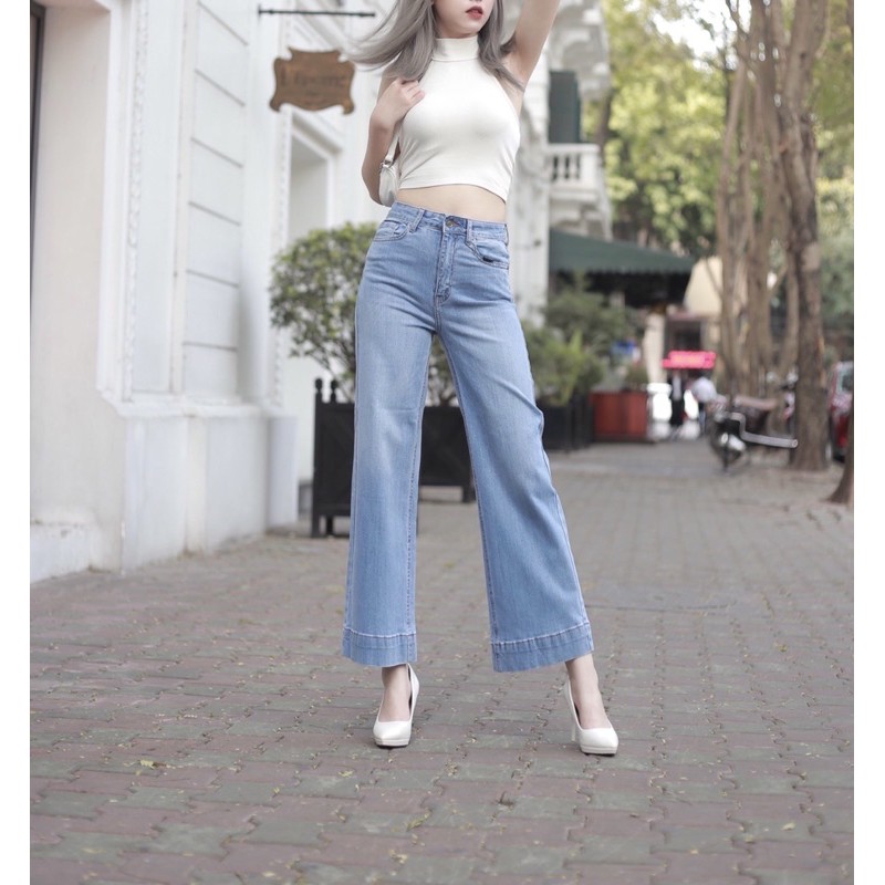 ‼️Rẻ nhất Shopee‼️Quần Jean ống rộng gấu bản to CT jeans