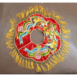 xây cổ thêu phượng vải phi phụ kiện hầu đồng phụ kiện hầu thánh