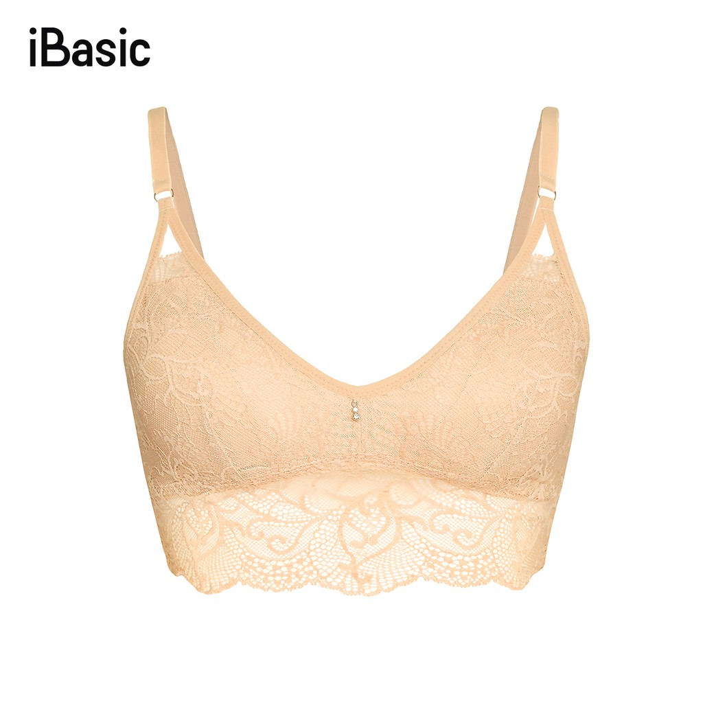 [Mã FAMALLT5 giảm 15% đơn 150k] Áo bralette ren iBasic BRAW094