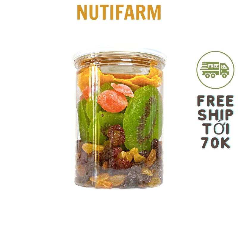 Trái cây sấy dẻo không đường mix 4 loại 400gr NutiFarm đặc sản đà lạt